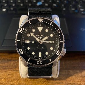 Seiko 5 Sports automatic watch.